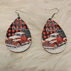 Christmas Vintage Truck Earrings - NWT - Handmade